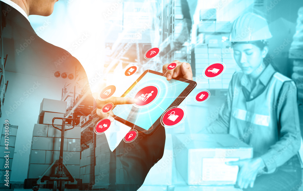 Aufkleber smart warehouse management system with innovative internet of things technology to identify package 