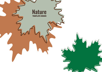 Bright maple leaves on a white background. Creative design. Vector.