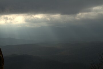 misty morning in the mountains