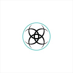 circle logo vector template line