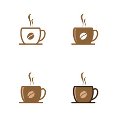 Set of coffee cup icon sign vector