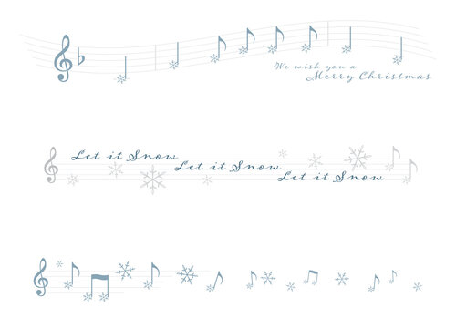 A set of musical winter holiday dividers
