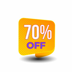 70% Off Sale Discount Tag, Sticker, Label, Sign, Price tag with 70% Percentage off. Special Offer promo design with discount sticker,discount tag,special offer 70%
