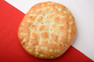 studio shot of turkish pita flatbread