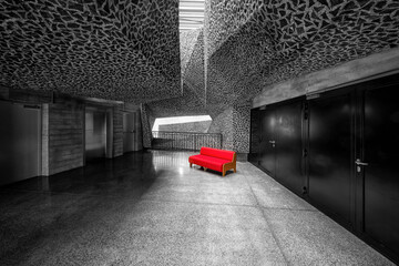 Modern architecture, Cultural and Congress Center, the city of Torun, Poland, steet Solidarnosci . The photographs were taken on November 6, 2021