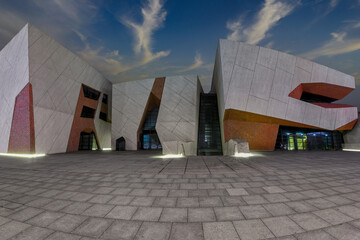 Modern architecture, Cultural and Congress Center, the city of Torun, Poland, steet Solidarnosci . The photographs were taken on November 6, 2021