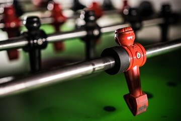 Close-up of table football