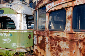 old abandoned wagon