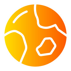 earth globe gradient icon