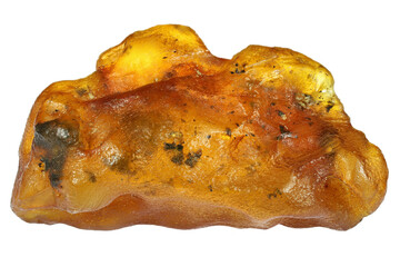 Baltic amber isolated on white background