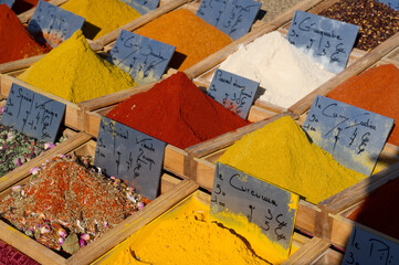 spices on market