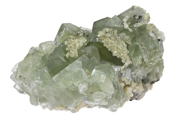 fluorite from Wieden, Black Forest, Germany isolated on white background