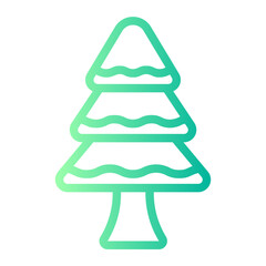 pines tree gradient icon