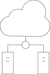 elearning icons cloud and cloud computing