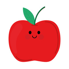 apple kawaii cartoon