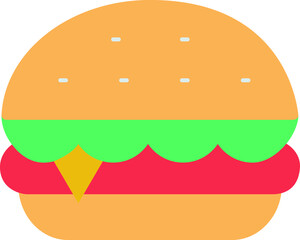 food icons burger and junk food