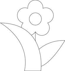 flowers icons nature and petals