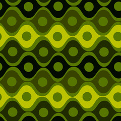 Stylized waves and circles between them. Wallpapers, textiles, packaging, background for websites or mobile applications