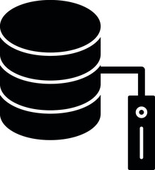data storage icons protection and database