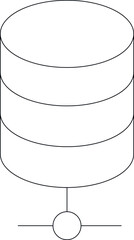 cyber security icons database and server