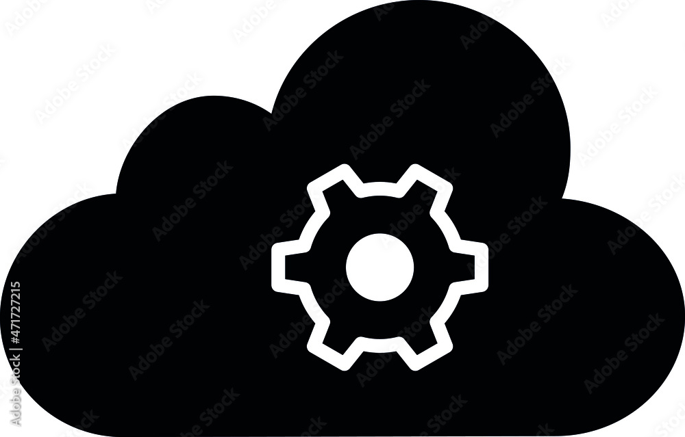 Canvas Prints cyber security icons cloud and cloud computing