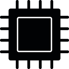 cyber security icons cpu and chip