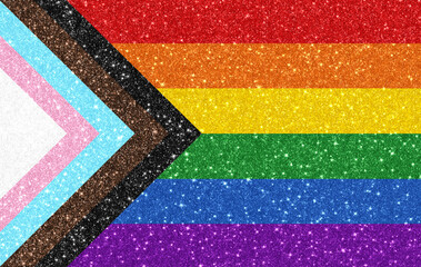 Glitter Progress Pride Flag