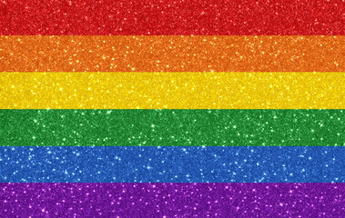 Glitter Rainbow Gay Pride Flag