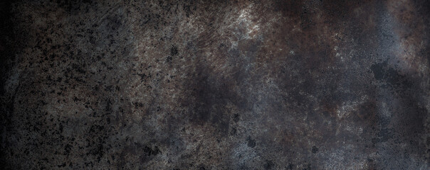 Black or dark rusty aged metal texture background