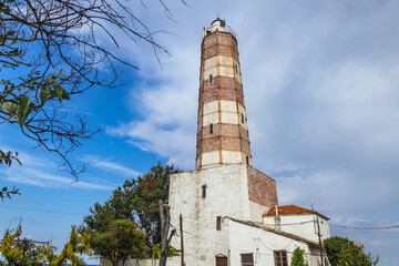 Lighthouse in Shabla, small town on Black Sea coast, Bulgaria - obrazy, fototapety, plakaty