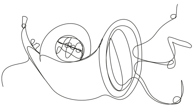 black line art tuba musical instrument clip art preview