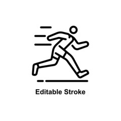 marathon icon designed in outline style in sports icon theme