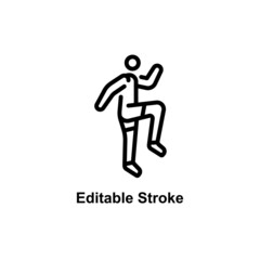 Fototapeta na wymiar jogging icon designed in outline style in sports icon theme