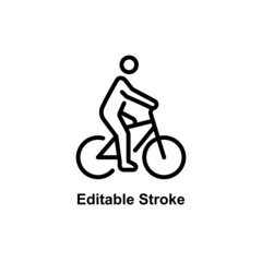 cycling icon designed in outline style in sports icon theme