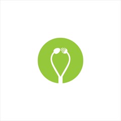 cutlery logo vector template line