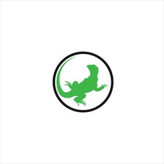 iguana logo vector abstract template