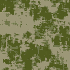 Full seamless khaki camouflage texture pattern vector. Army skin design for textile fabric printing and wallpaper. Design for fashion and home design.