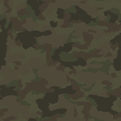 Fototapeta premium Full seamless camouflage texture skin pattern vector for military textile. Usable for Jacket Pants Shirt and Shorts. Dirty army camo masking design for hunting fabric print and wallpaper.