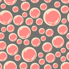 Full Seamless Circle Texture Print Pattern. Dress Fabric. Colorful Background Vector. Design for Textile and Home Decoration. 