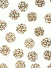 Gold mandalas on a white background, shiny ornaments on a white background, gold patterns on a white background, shiny drawings, gold sparkles