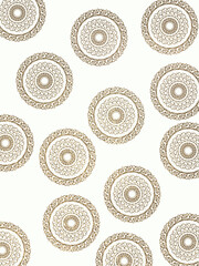 Gold mandalas on a white background, shiny ornaments on a white background, gold patterns on a white background, shiny drawings, gold sparkles
