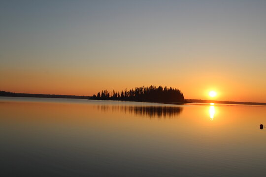 sunset on the lake © Michael Mamoon