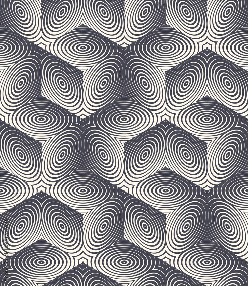Poster eclectic fashion pattern vector seamless stylish abstract background. geometrical concentric circles