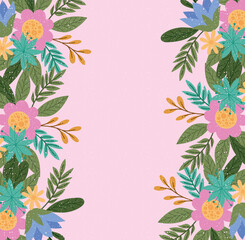 flowers bouquet frame