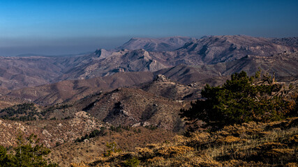 Beautiful landscape with view of Taurus (Toros) Mountains, Turkey.