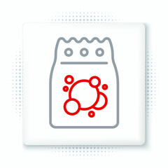 Line Laundry detergent for automatic wash machine icon isolated on white background. Colorful outline concept. Vector