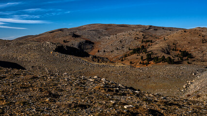 Beautiful landscape with view of Taurus (Toros) Mountains, Turkey.