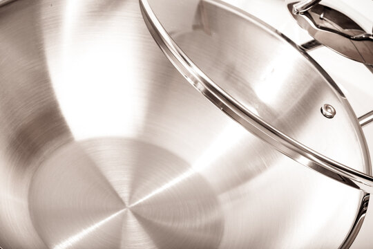 stainless vog pan texture clode up view  - Image