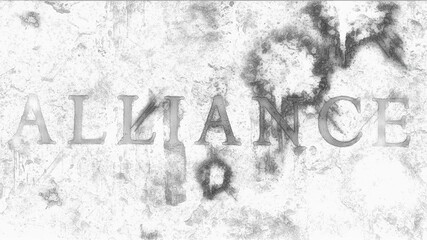 Alliance text hand draw digital art illustration