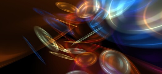 Shining Lights And Spheres Background